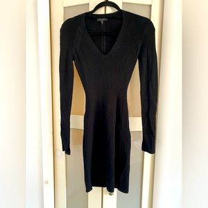 Rag & Bone V-neck Knit Dress cutout in Back in Black size XS Pre-owned!